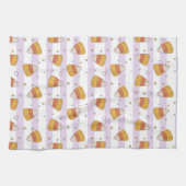 Sweet Candy Corn & Stars Halloween Patroon Theedoek (Horizontaal)