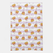 Sweet Candy Corn & Stars Halloween Patroon Theedoek (Verticaal)