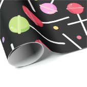 Sweet Candy Lollipops Pattern Birthday Cadeaupapier (Rol Hoek)