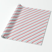Sweet Candy Stripe Red Pink Blue Holiday/Bday  Cadeaupapier (Uitgerold)