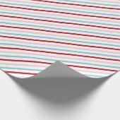 Sweet Candy Stripe Red Pink Blue Holiday/Bday  Cadeaupapier (Hoek)