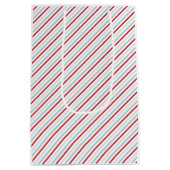 Sweet Candy Stripe Red Pink Blue Holiday/Bday  Medium Cadeauzakje (Achterkant)