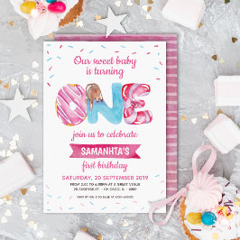 Sweet Candyland First Birthday Kaart