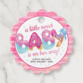 Sweet Candyland Sprinkles Baby shower Bedankjes Labels (Voorkant)