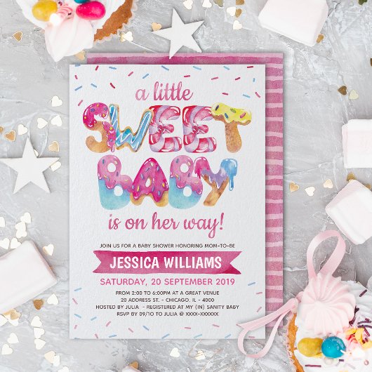 Sweet Candyland Sprinkles Baby shower Uitnodiging