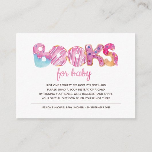 Sweet Candyland Sprinkles Boeken voor Baby Informatiekaartje (Voorkant)