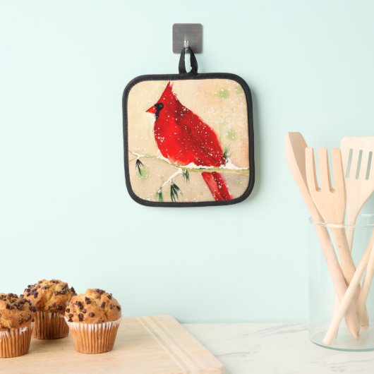 Sweet Cardinal Oven Mitt Pannenlap (Insitu(Ophanging))