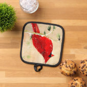 Sweet Cardinal Oven Mitt Pannenlap (Top down)
