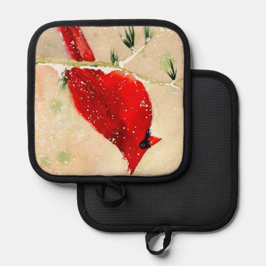 Sweet Cardinal Oven Mitt Pannenlap (Voorkant / Achterkant)