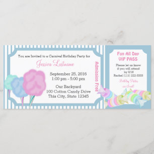 Sweet Carnival Birthday Ticket Kaart