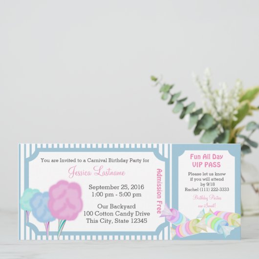 Sweet Carnival Verjaardagskaart Kaart (Staand voorkant)