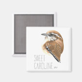 Sweet Caroline (Carolina Wren) Magneet (Voorkant / Achterkant)