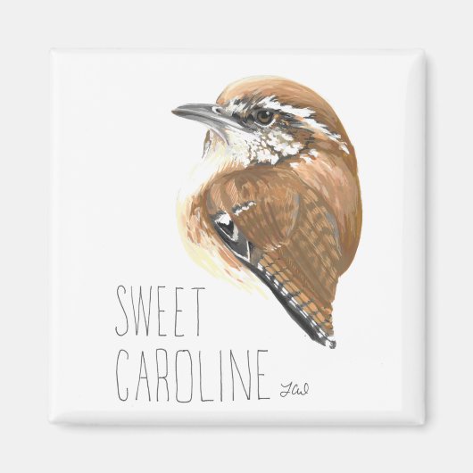 Sweet Caroline (Carolina Wren) Magneet (Voorkant)