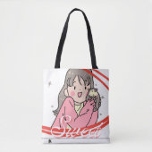 "Sweet Cartoon Canvas tas-Schattigee herbruikbare Tote Bag (Voorkant)