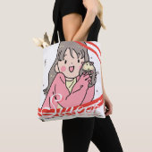 "Sweet Cartoon Canvas tas-Schattigee herbruikbare Tote Bag (Dichtbij)