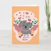 Sweet Cartoon Koalas Moederdag Card Kaart (Voorkant)