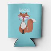 Sweet Cartoon Red Fox gepersonaliseerd Blikjeskoeler (Voorkant)