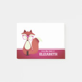 Sweet Cartoon Red Fox gepersonaliseerd Post-it® Notes (Voorkant)
