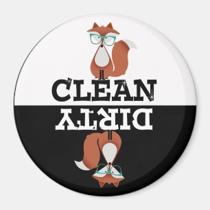 Sweet Cartoon Red Fox Vaatwasser Magnet