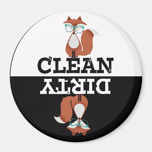 Sweet Cartoon Red Fox Vaatwasser Magnet (Voorkant)