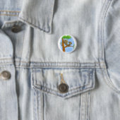 Sweet Cartoon Squirrel Ronde Button 3,2 Cm (In situ)