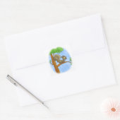 Sweet Cartoon Squirrel Vierkante Sticker (Envelop)