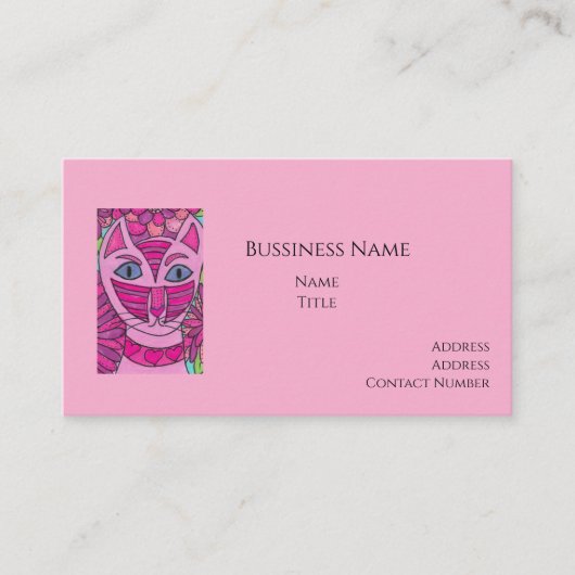Sweet Cat Business Card Visitekaartje (Voorkant)