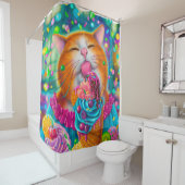 Sweet Cat Douchegordijn (In situ)