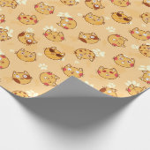 Sweet Cat Emoji Pattern | SINAASAPPEL Cadeaupapier (Hoek)