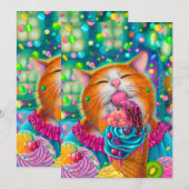 Sweet Cat Feestdagenkaart (Voorkant / Achterkant)