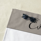 Sweet Cat Illustratie Gepersonaliseerd Strandlaken (In situ)