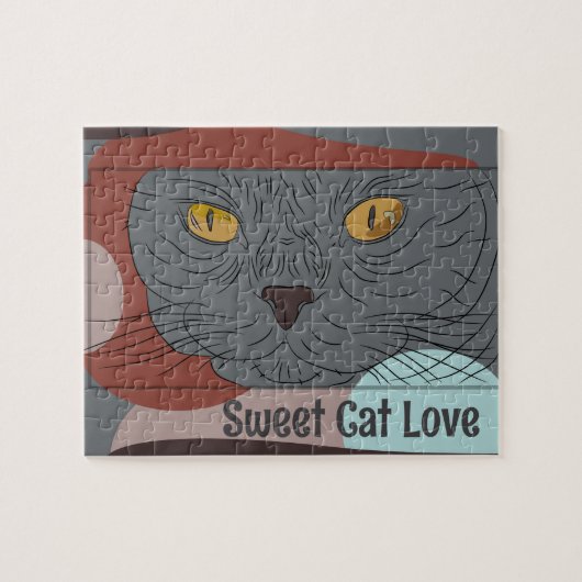 Sweet Cat Love print puzzel (Horizontaal)