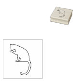 Sweet Cat Reinigt zijn pootkraft en kunststempel Rubberstempel (Gestempeld)