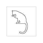 Sweet Cat Reinigt zijn pootkraft en kunststempel Rubberstempel (Afrduk)