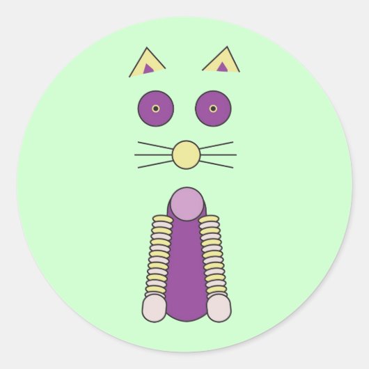 Sweet Cat Ronde Sticker (Voorkant)