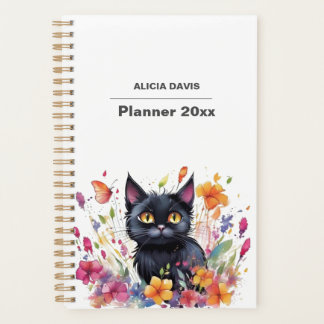 Sweet Cat Waterverf ongedateerd | Je naam Planner