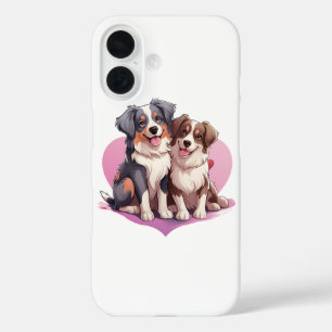 Sweet Cavalier Spaniel Paar in het hart iPhone 16 Hoesje