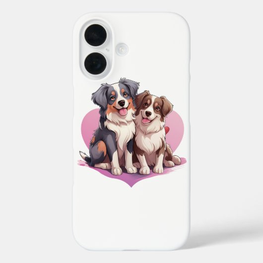 Sweet Cavalier Spaniel Paar in het hart Case-Mate iPhone Case (Achterkant)