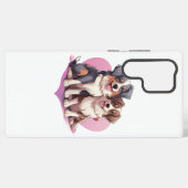 Sweet Cavalier Spaniel Paar in het hart Samsung Galaxy Hoesje (Achterkant horizontaal)