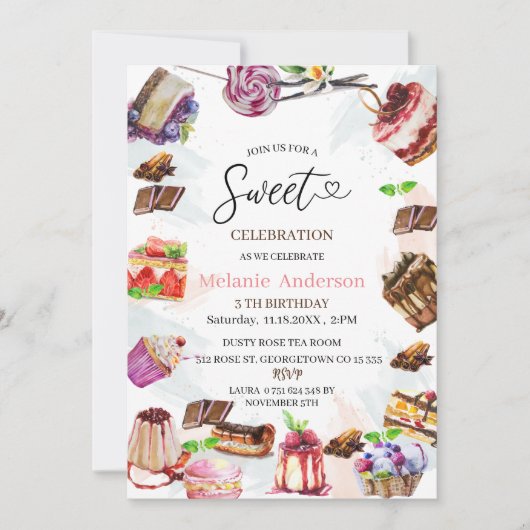 Sweet Celebration Baby shower verjaardag Kaart (Voorkant)