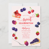 Sweet Celebration Berries en Cakes Verjaardag Kaart (Voorkant)