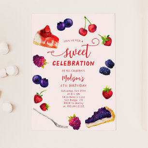 Sweet Celebration Berries en Cakes Verjaardag Kaart