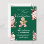 Sweet Celebration Christmas Birthday Party Briefkaart (Voorkant / Achterkant)