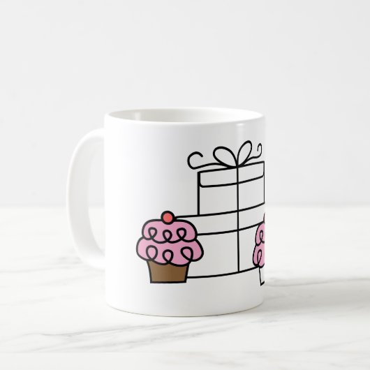 Sweet Celebration Cupcake en geschenkdoos Koffiemok (Voorkant links)