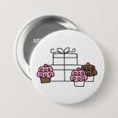Sweet Celebration Cupcake en geschenkdoos Ronde Button 7,6 Cm (Voorkant /achterkant)