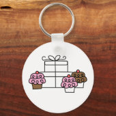 Sweet Celebration Cupcake en geschenkdoos Sleutelhanger (Voorkant)