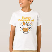Sweet Celebration Cute Chocolate Cupcake Design T-shirt (Voorkant)