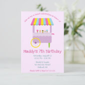 Sweet Celebration Ice Cream Stand Verjaardagsfeest Kaart (Staand voorkant)
