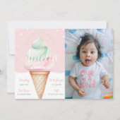 Sweet Celebration Ice Cream Verjaardag Foto Kaart (Voorkant)