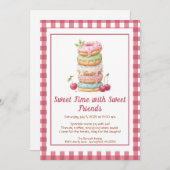 Sweet Celebration Invite – Colorful Donuts Party Kaart (Voorkant / Achterkant)